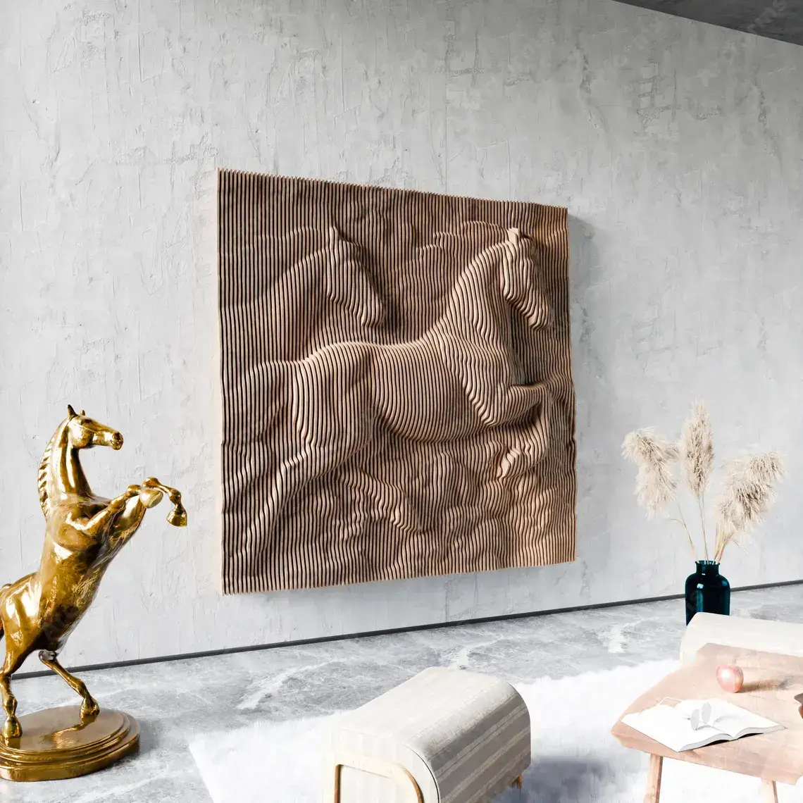 Parametrik%20At%20Rölyef%20Duvar%20Heykeli