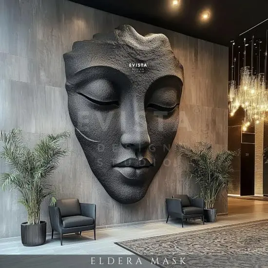 Eldera Duvar Mask Duvar Heykeli.