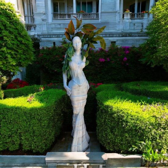 Elbiseli Kadın Saksı Modeli 160 Cm