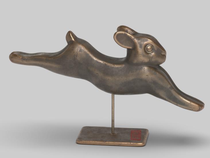 Zıplayan Tavşan Modern Sanat Heykeli