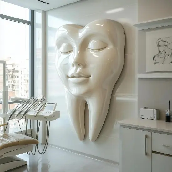 Smile Diş Mask Duvar Heykeli